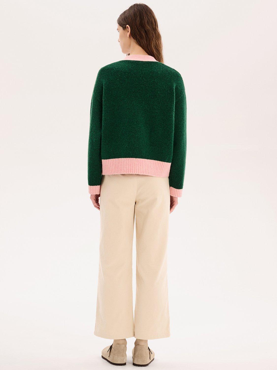 Product image 3 of 5, which shows OMNES Henni Boxi Cardigan, Green, XS