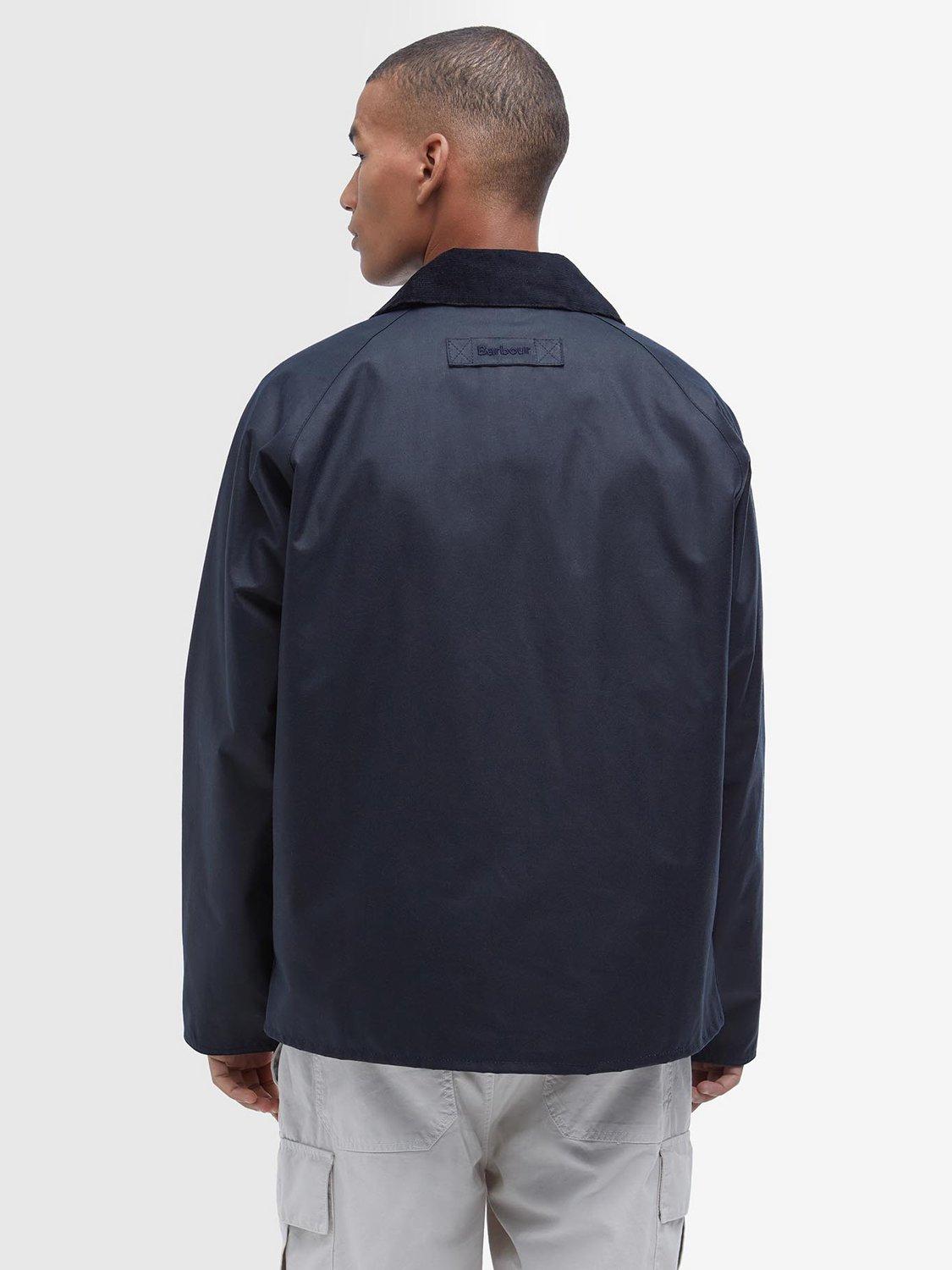 Product image 2 of 8, which shows Barbour Spey Waxed Utility Jacket, Navy, S
