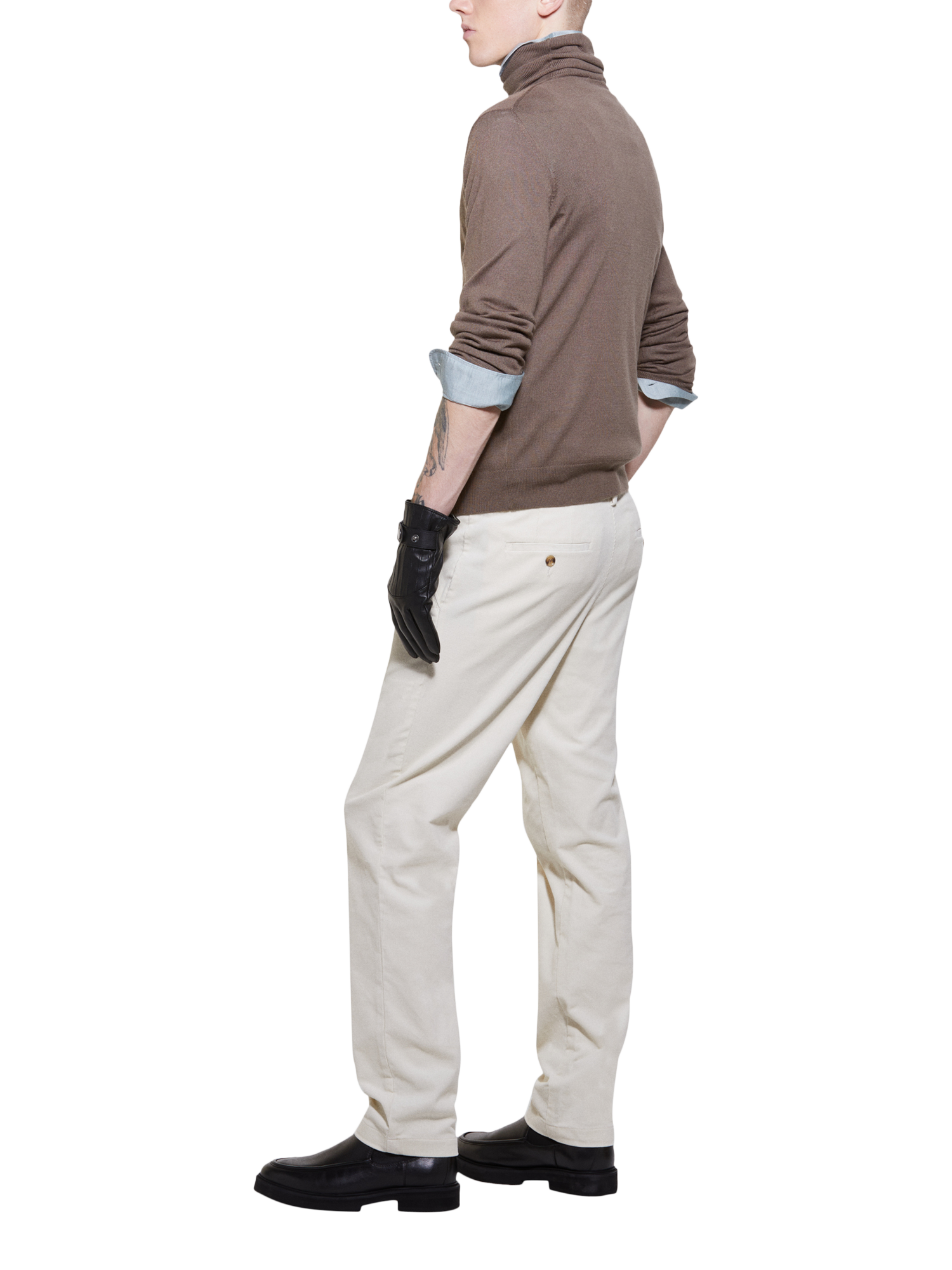 Product image 4 of 5, which shows SISLEY Wool Blend Roll Neck Jumper, Brown, XXL