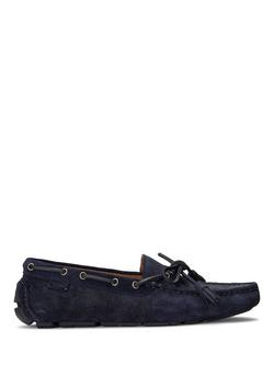 Polo Ralph Lauren Andres Tie Suede Driving Shoes, Navy, Navy