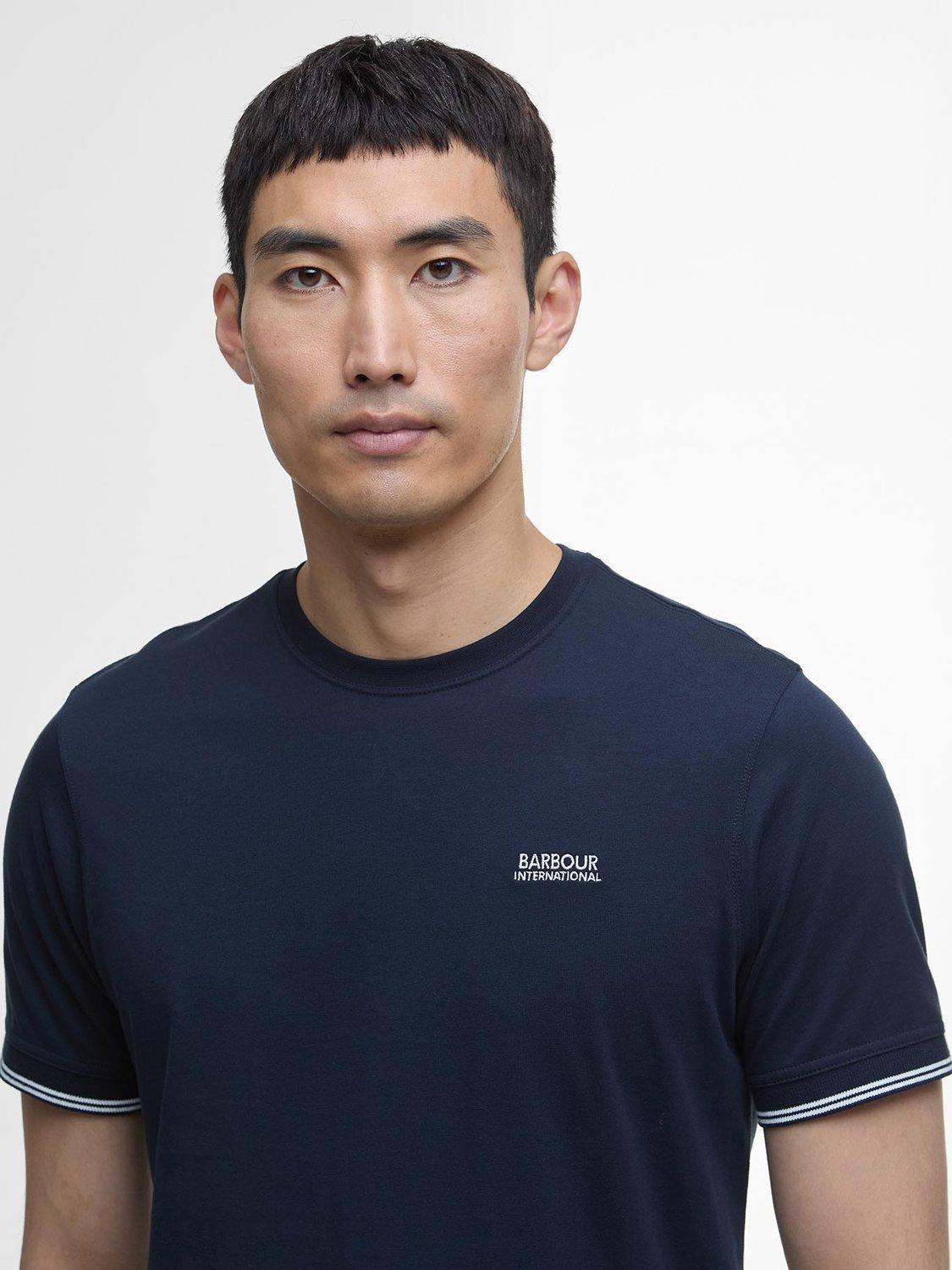 Product image 5 of 6, which shows Barbour International Philip Tipped T-Shirt, Navy, L