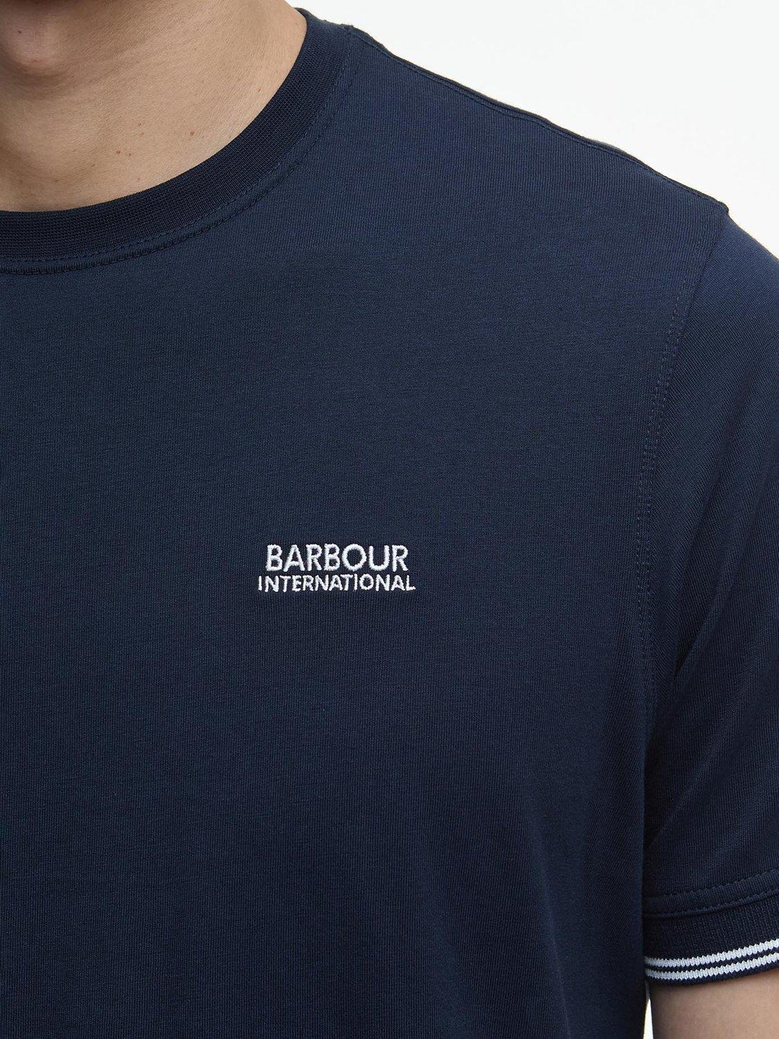 Product image 6 of 6, which shows Barbour International Philip Tipped T-Shirt, Navy, L