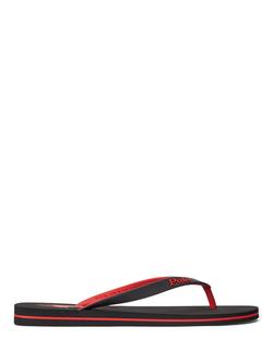 Ralph Lauren Bolt Flip Flops, Black - view 2, Black