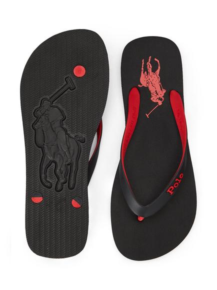 Polo Ralph Lauren Bolt Flip Flops, Black - view 2, Black