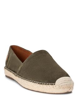 Ralph Lauren Cevio Suede Espadrille Sandals, Armadillo - view 2, Armadillo