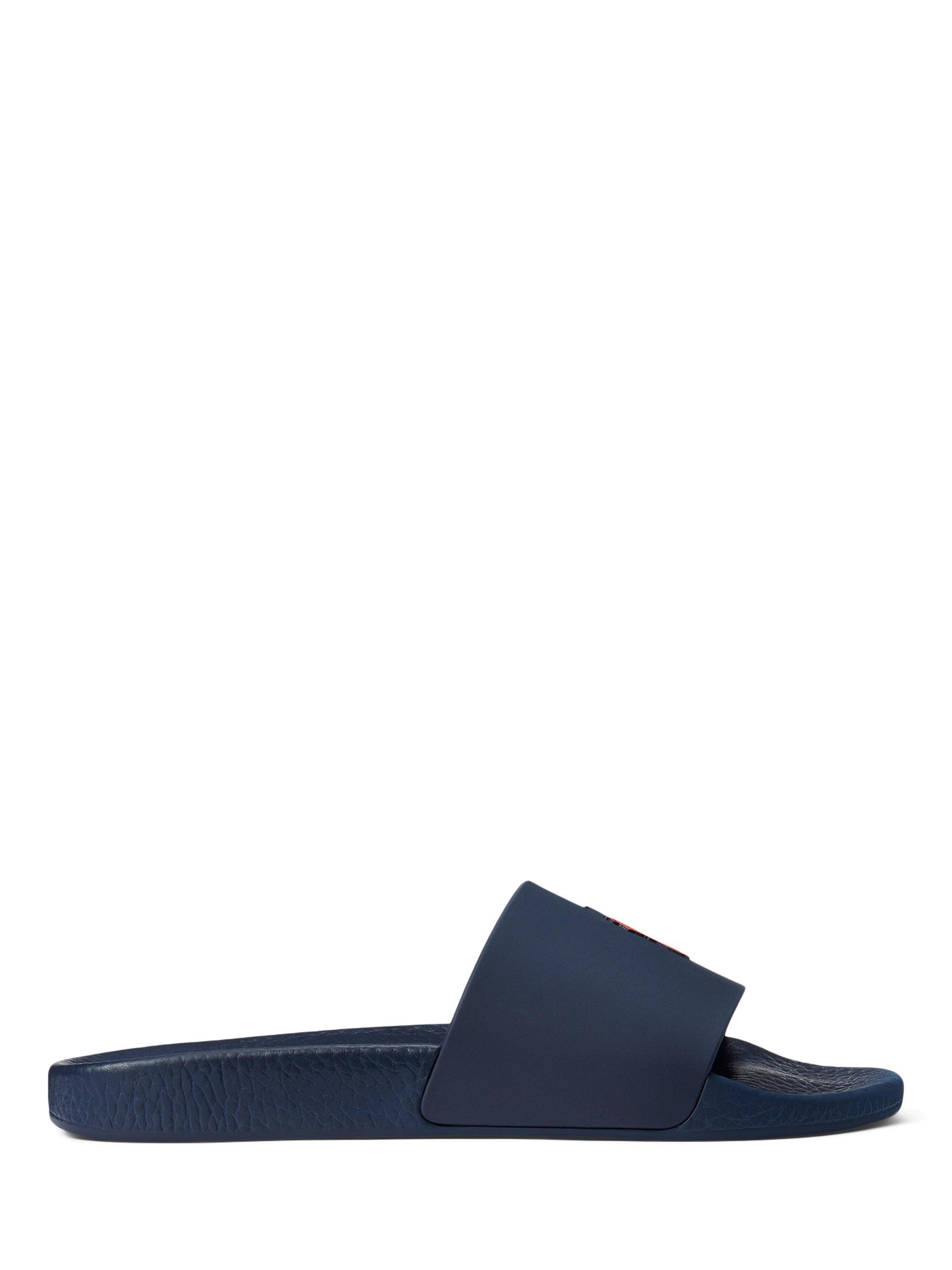 Product image 1 of 4, which shows Ralph Lauren Slider Sandals, Navy, 7
