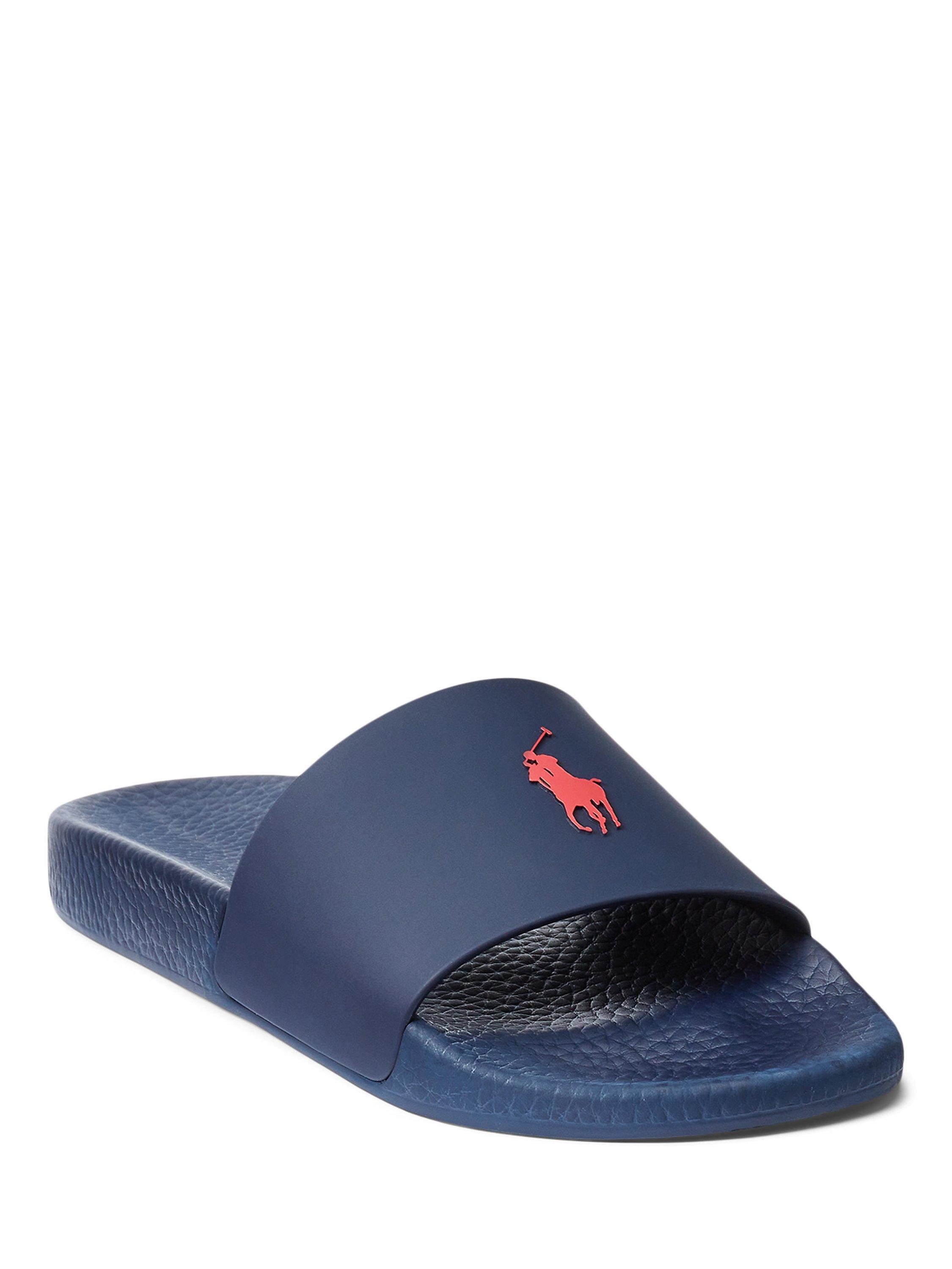 Product image 2 of 4, which shows Ralph Lauren Slider Sandals, Navy, 7