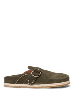 Ralph Lauren Turbach Suede Clogs, Armadillo, Armadillo