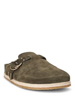 Ralph Lauren Turbach Suede Clogs, Armadillo - view 2, Armadillo