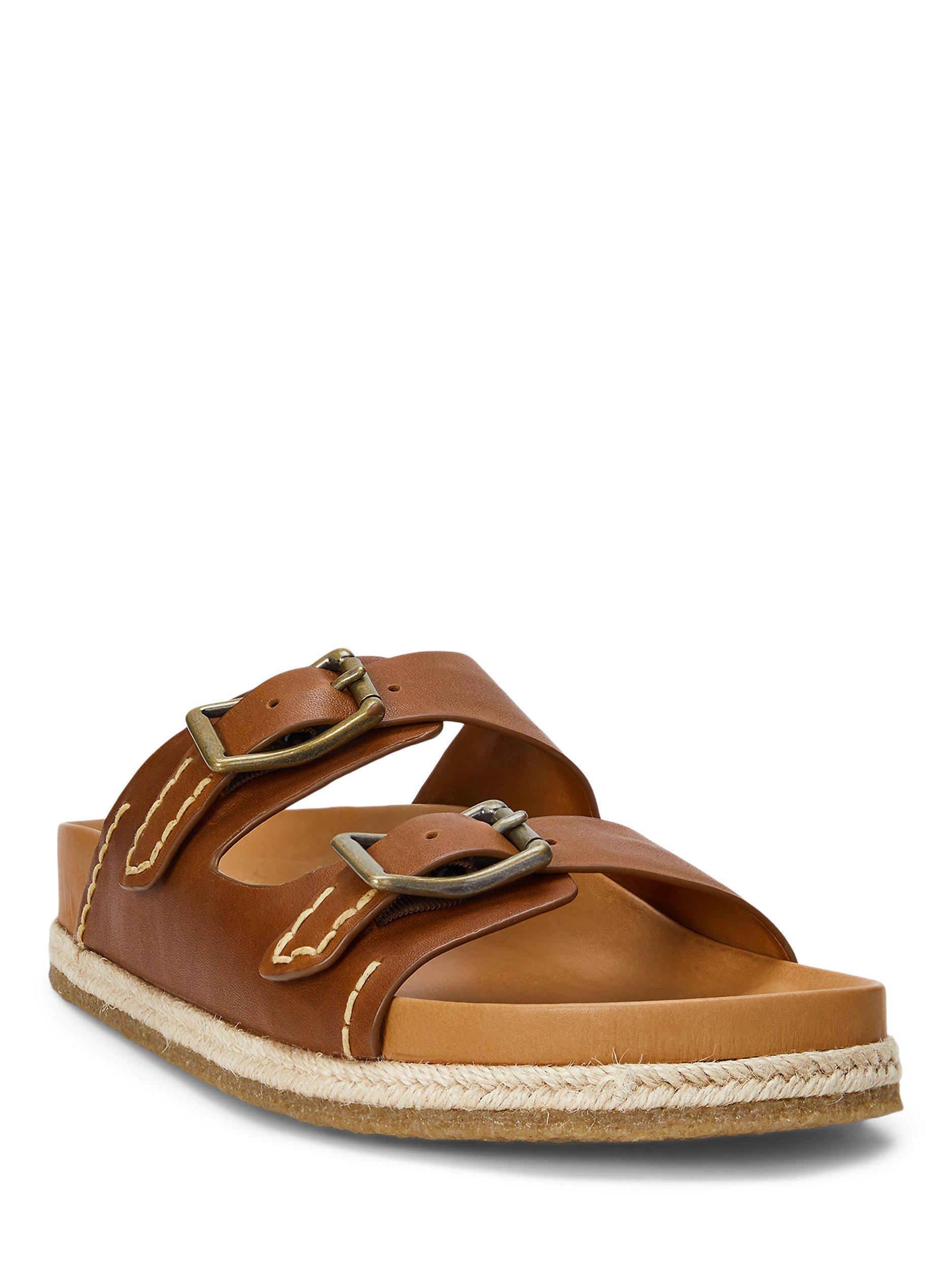 Product image 2 of 4, which shows Ralph Lauren Turbach Leather Sandals, Tan, 7