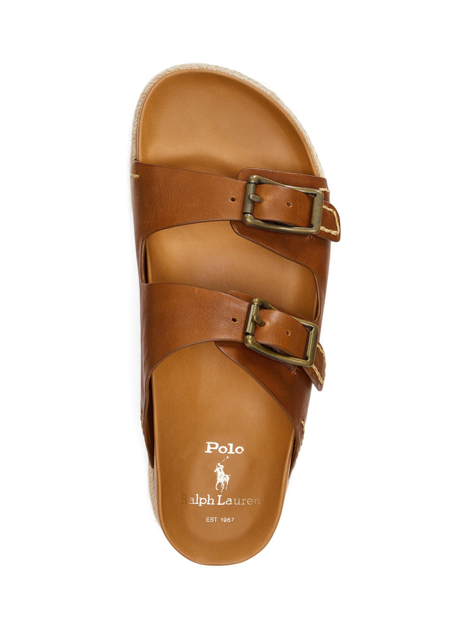 Product image 4 of 4, which shows Ralph Lauren Turbach Leather Sandals, Tan, 7