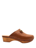 Penelope Chilvers Horsebit Leather Clogs, Tan