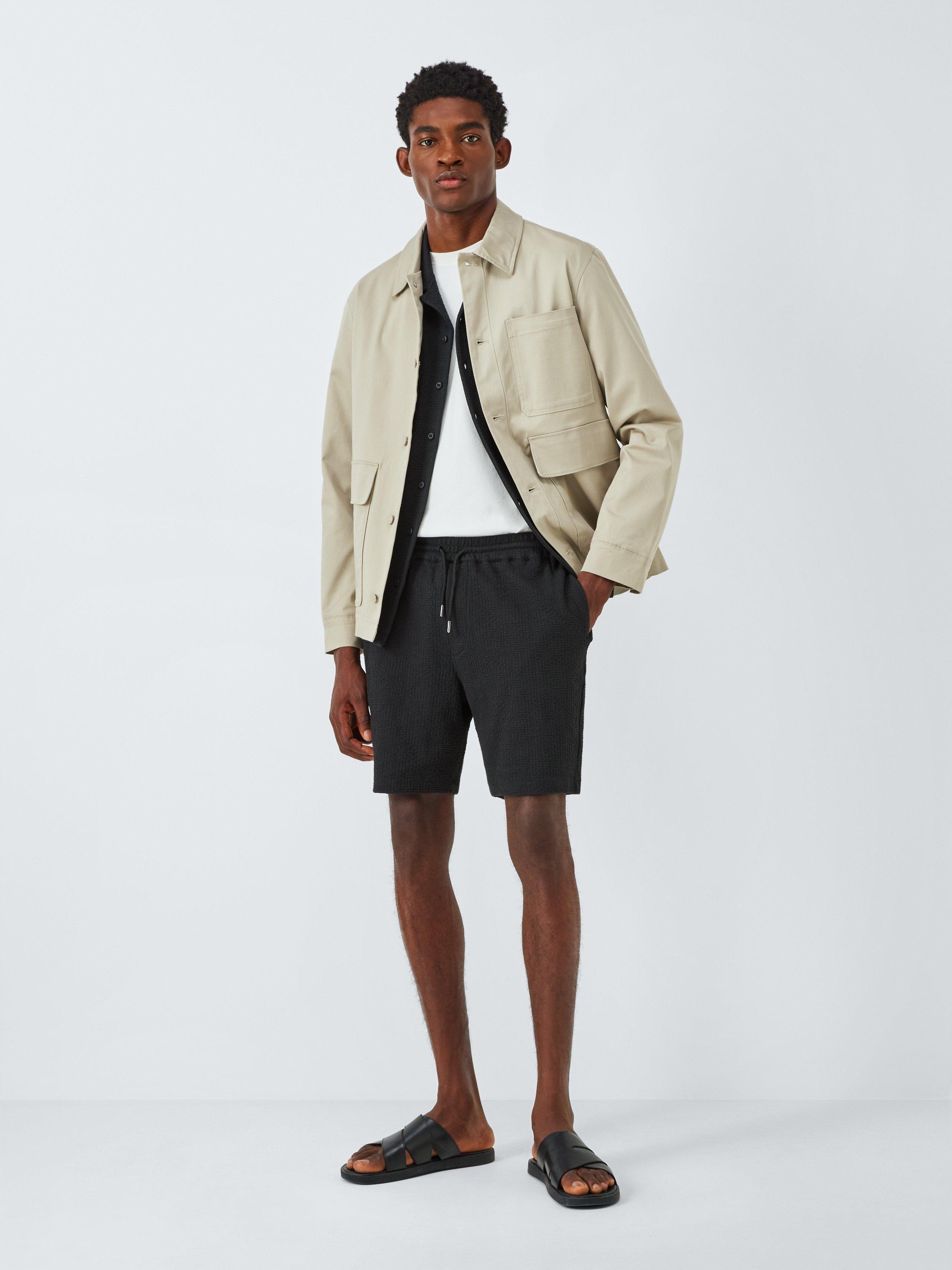 Product image 3 of 6, which shows Kin Jacquard Cotton Blend Shorts, Black Beauty, S