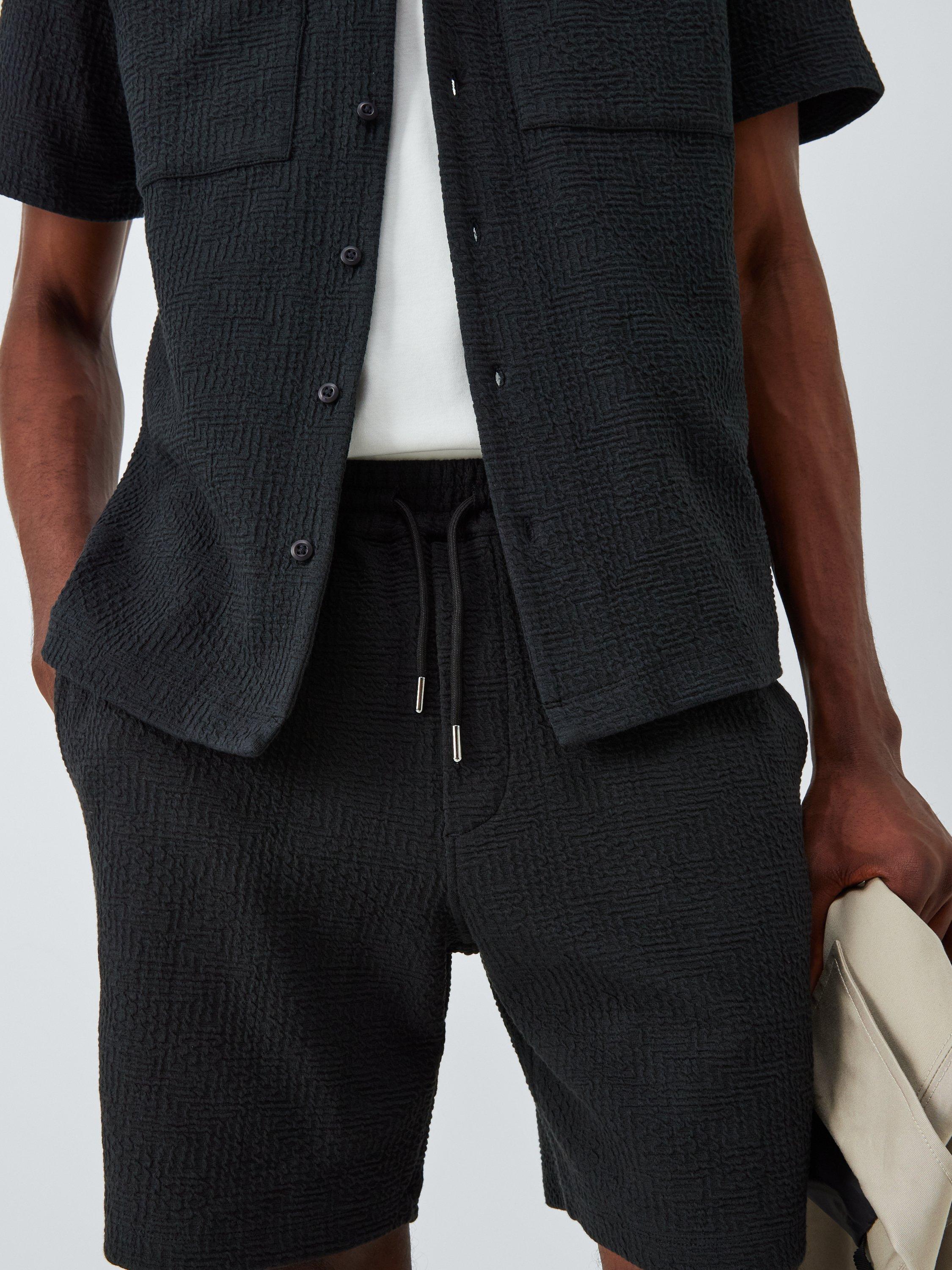 Product image 5 of 6, which shows Kin Jacquard Cotton Blend Shorts, Black Beauty, S