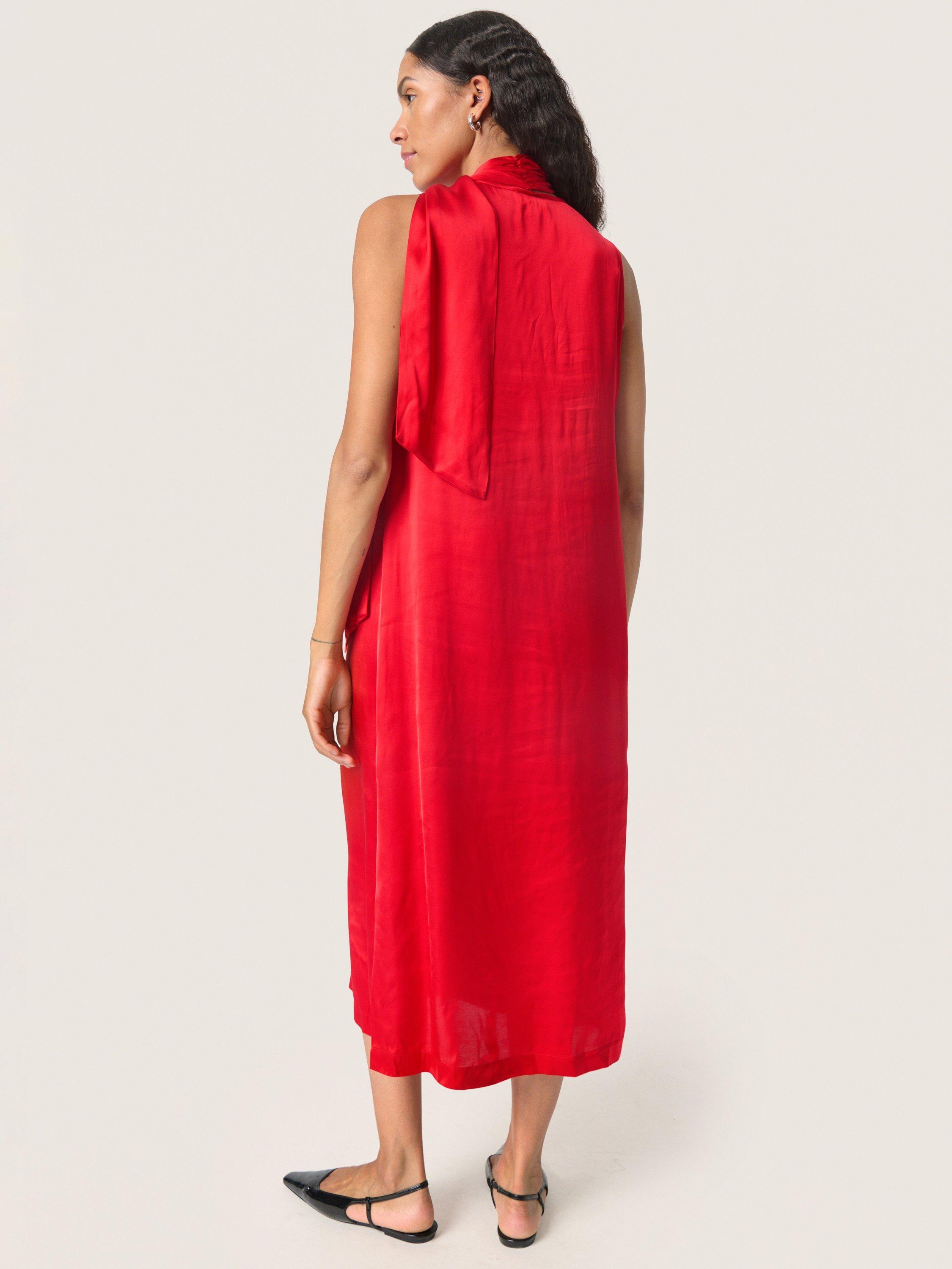 Product image 2 of 5, which shows Soaked In Luxury Sja Sleeveless Midi Dress, Salsa, S