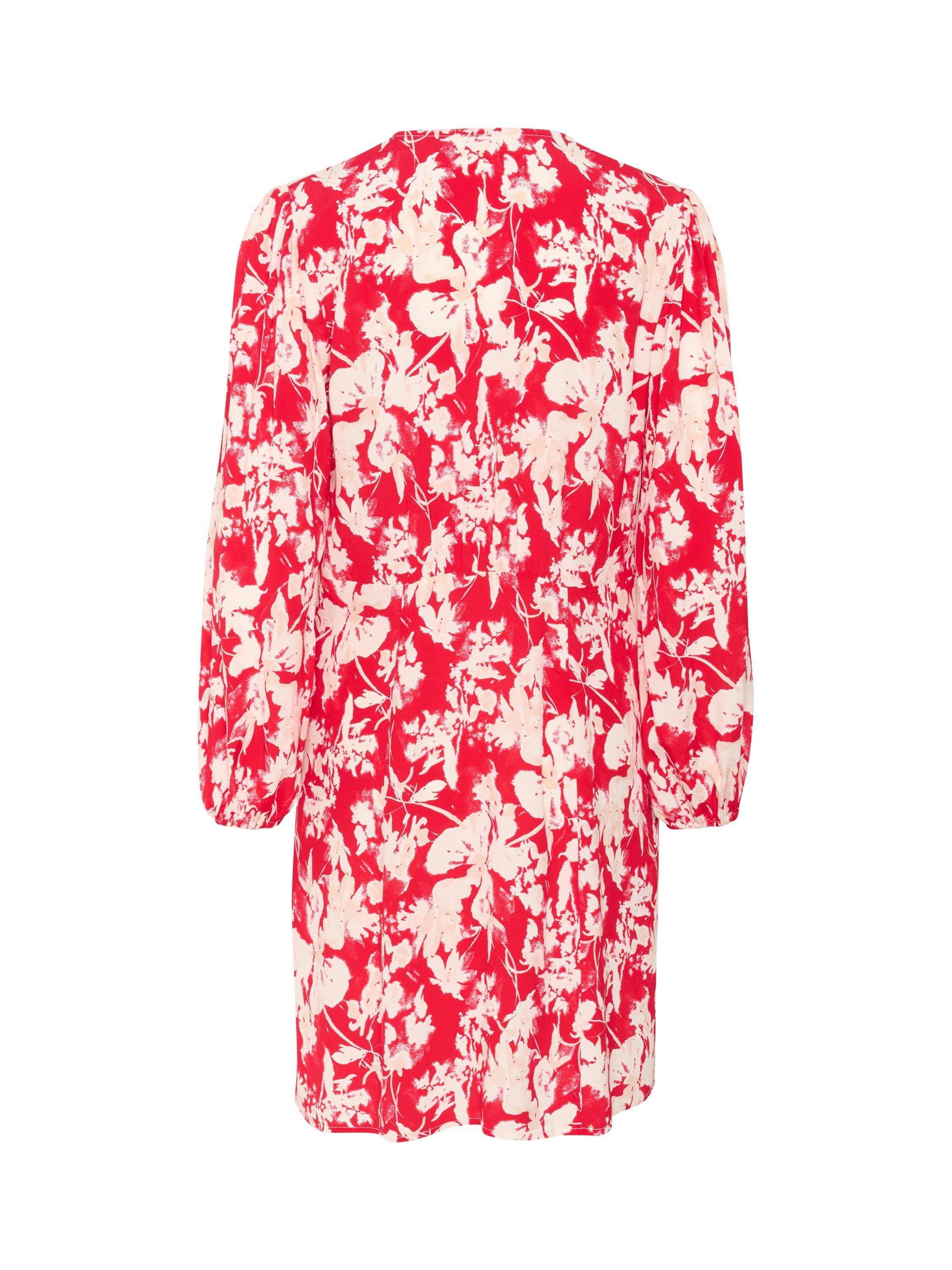 Product image 6 of 6, which shows Soaked In Luxury Oline Floral Tunic Mini Dress, Salsa/White, L