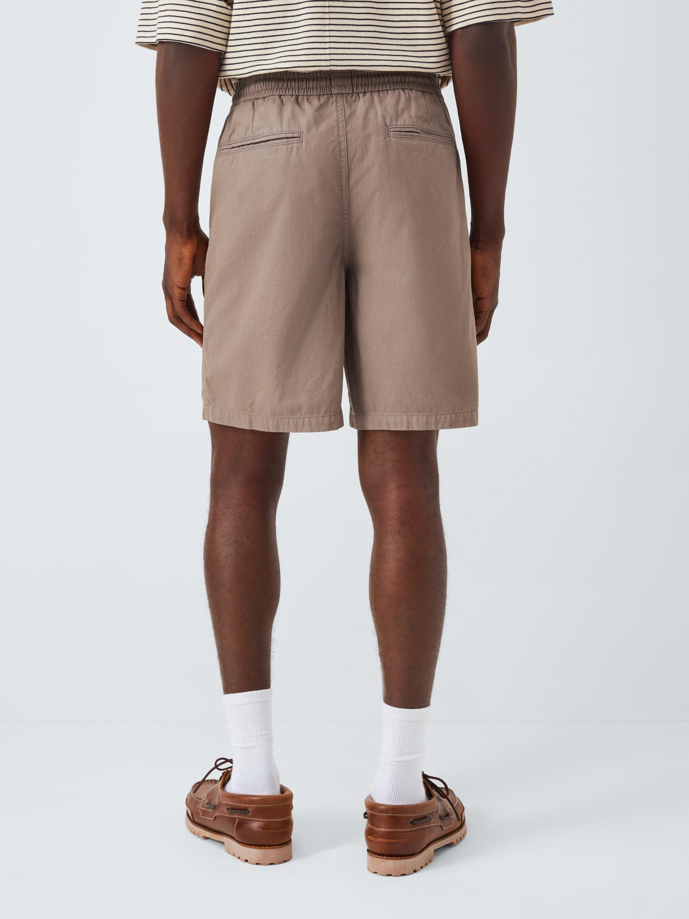 Product image 1 of 6, which shows John Lewis Drawstring Cotton Shorts, Mountain Trail, S