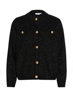 Saint Tropez Isela Textured Knit Cardigan, Black