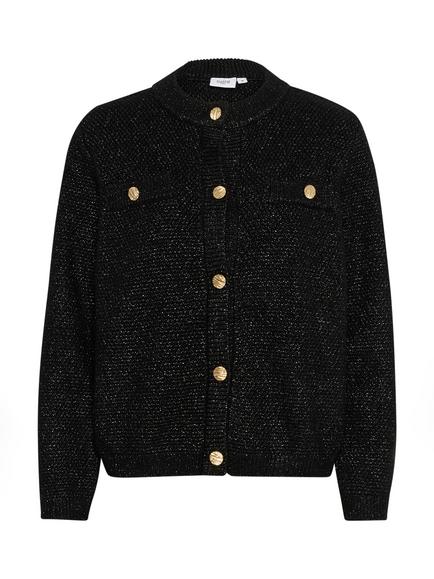 Saint Tropez Isela Textured Knit Cardigan, Black