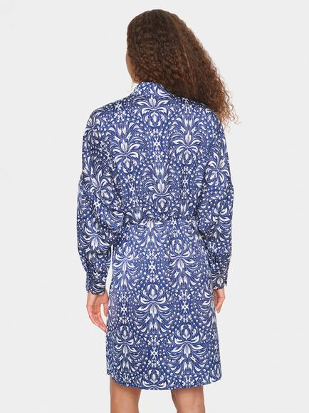 Saint Tropez Imena Floral Shirt Dress, Midnight Sail - view 2, Midnight Sail