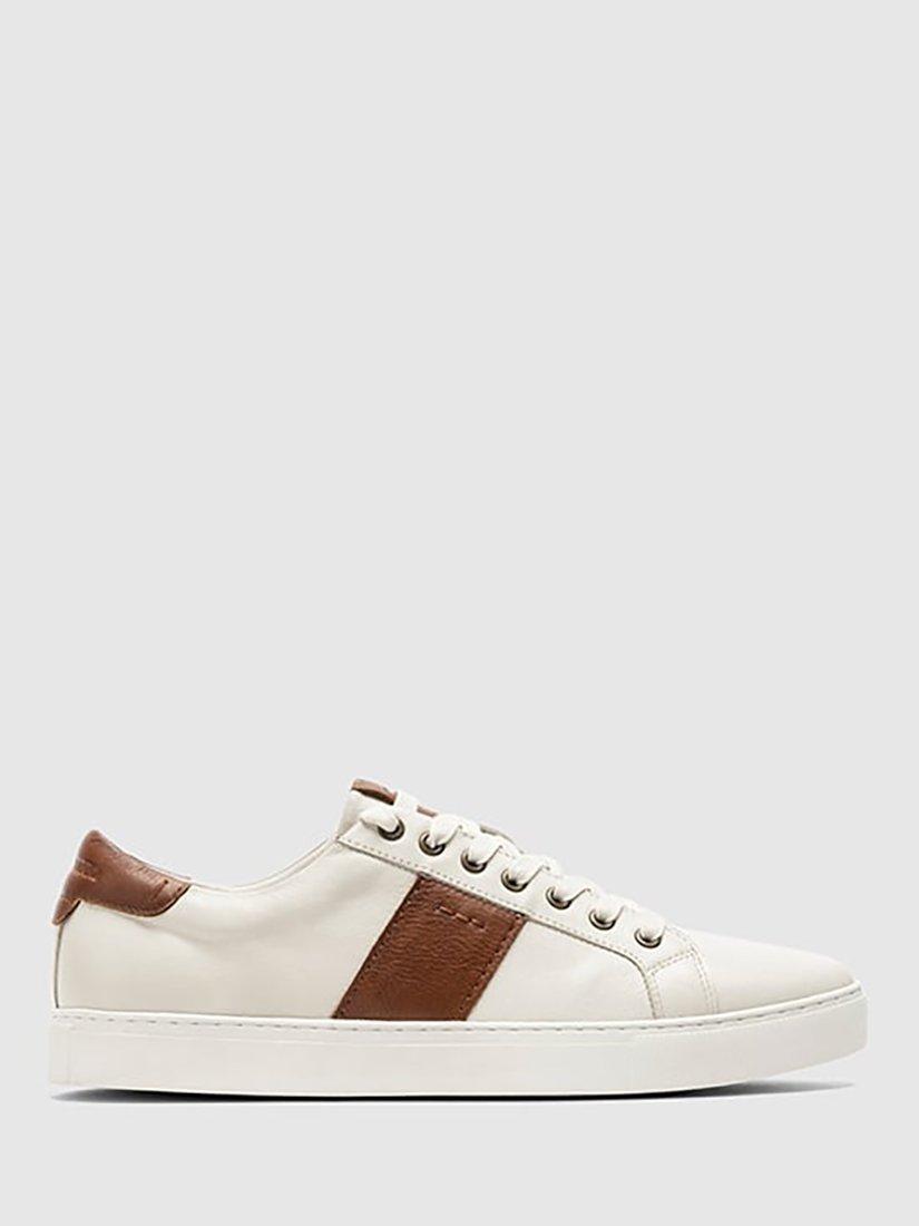 Product image 1 of 9, which shows Rodd & Gunn Endeavour Cruise Leather Trainers, Chalk, 6