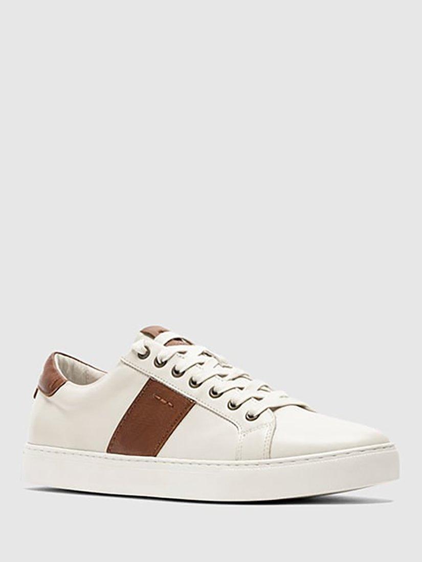 Product image 2 of 9, which shows Rodd & Gunn Endeavour Cruise Leather Trainers, Chalk, 6
