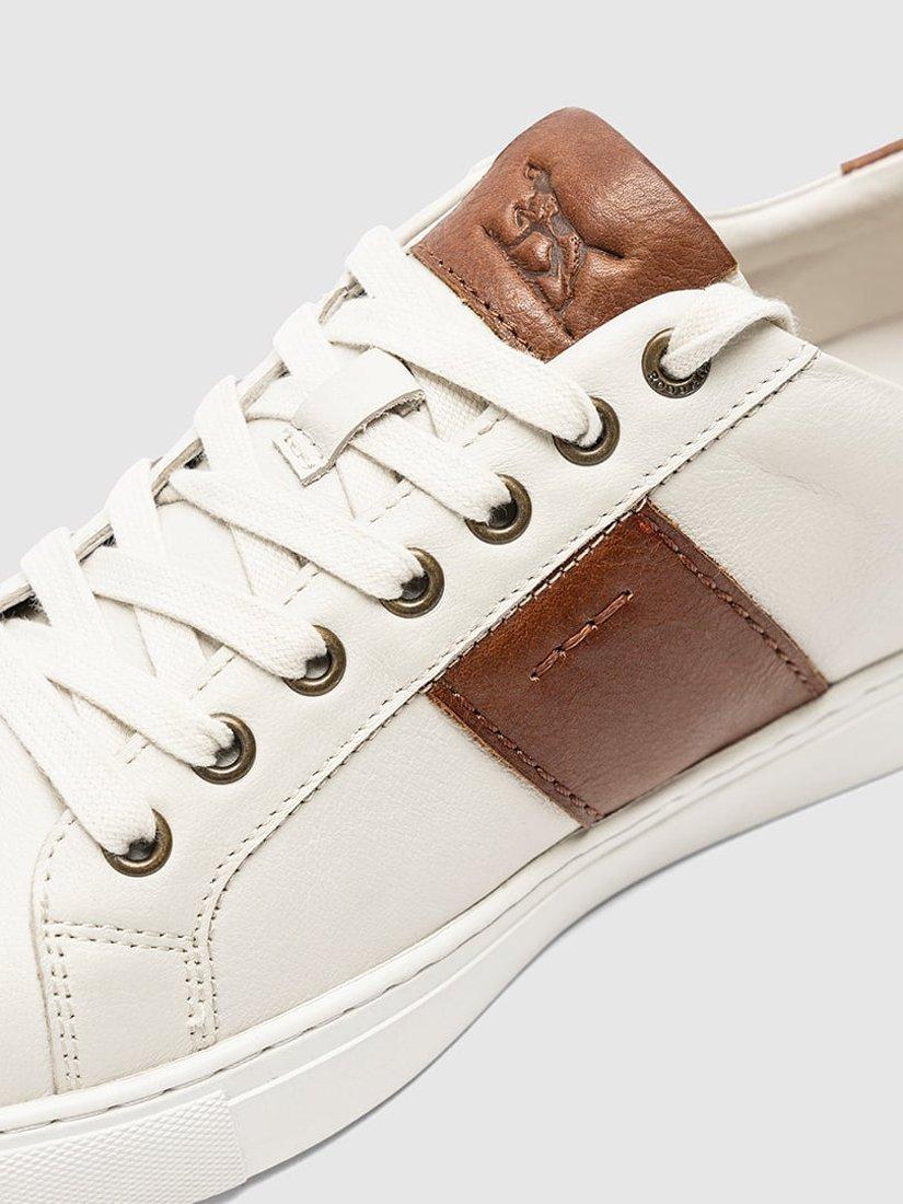 Product image 5 of 9, which shows Rodd & Gunn Endeavour Cruise Leather Trainers, Chalk, 6
