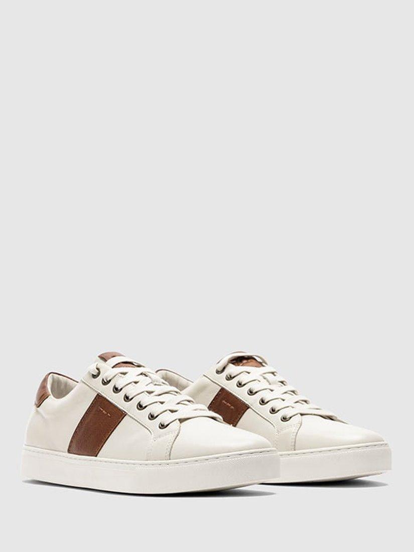 Product image 8 of 9, which shows Rodd & Gunn Endeavour Cruise Leather Trainers, Chalk, 6