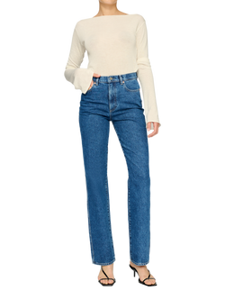 DL1961 Demie High Rise Straight Leg Jeans, Blue, Blue