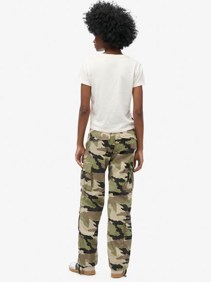 Superdry Low Rise Wide Leg Cargo Trousers - view 2, Jacket Camo