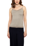 Celtic & Co. Lace V-Neck Cami Top, Grey Pebble