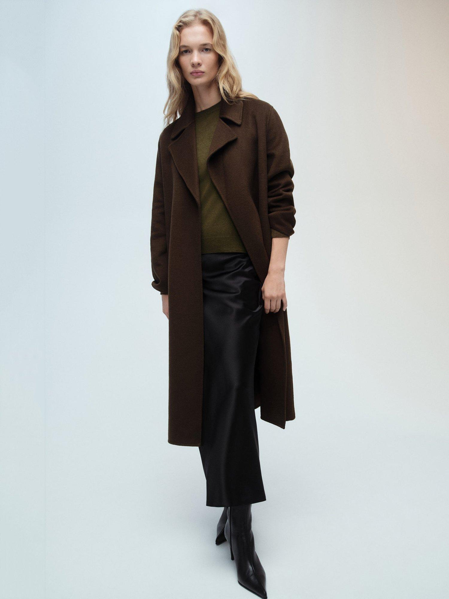 Product image 2 of 7, which shows Mango Lucca Round Neck Jumper, Beige Khaki, XXS