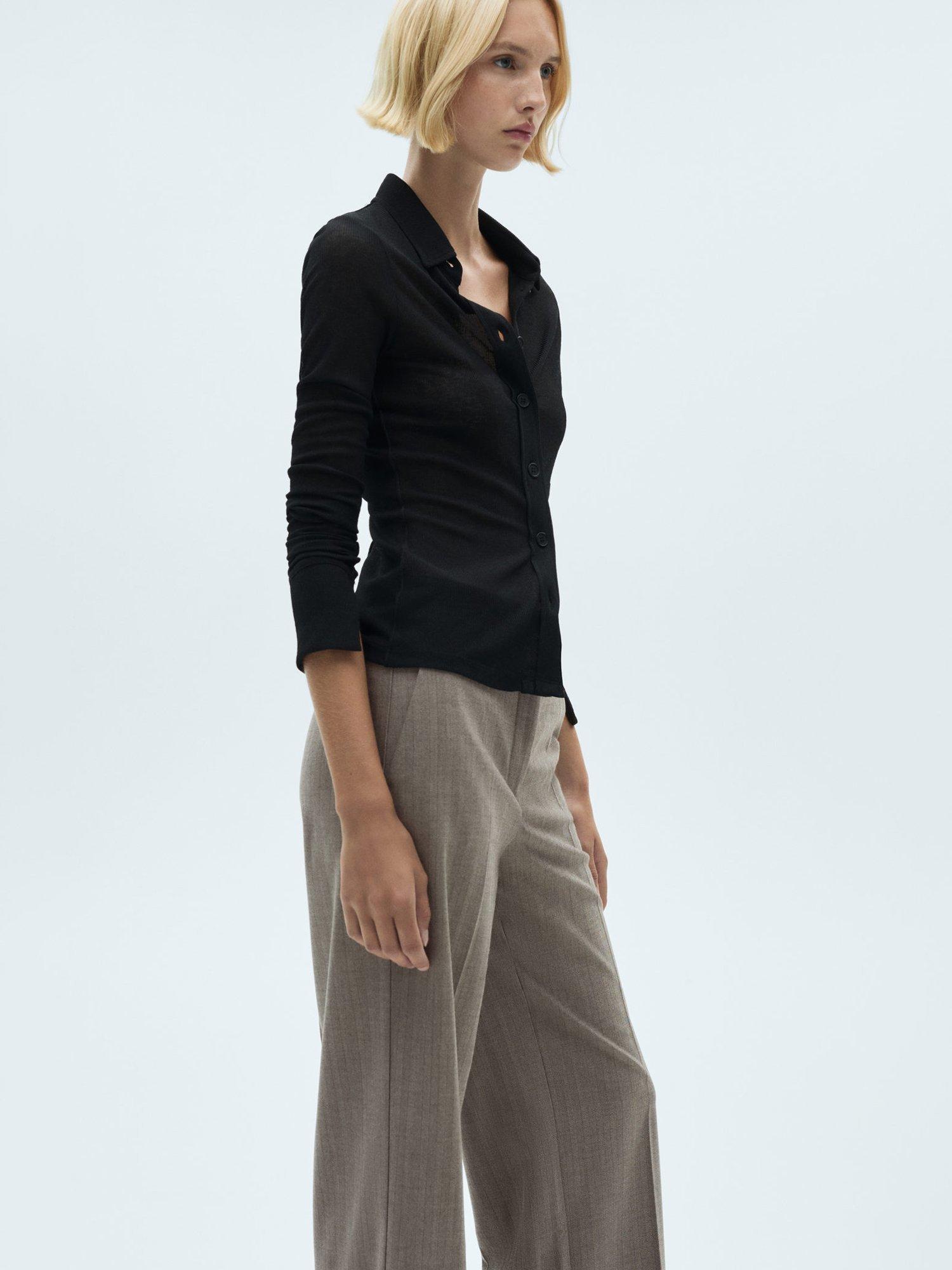 Product image 7 of 9, which shows Mango Carlos Straight Leg Trousers, Brown, 10