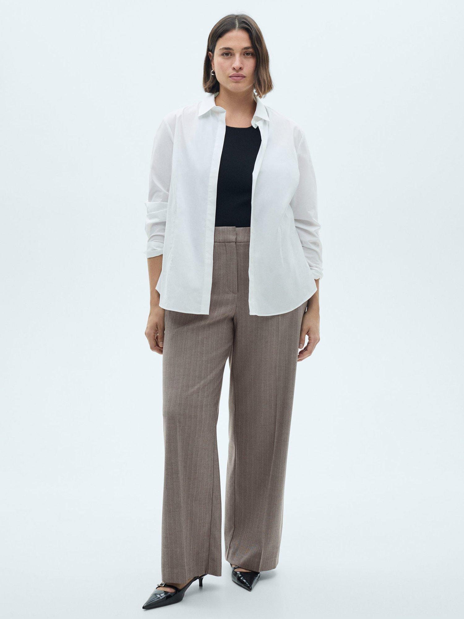 Product image 8 of 9, which shows Mango Carlos Straight Leg Trousers, Brown, 10