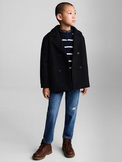 Mango Kids' Pablo Coat, Navy - view 2, Navy