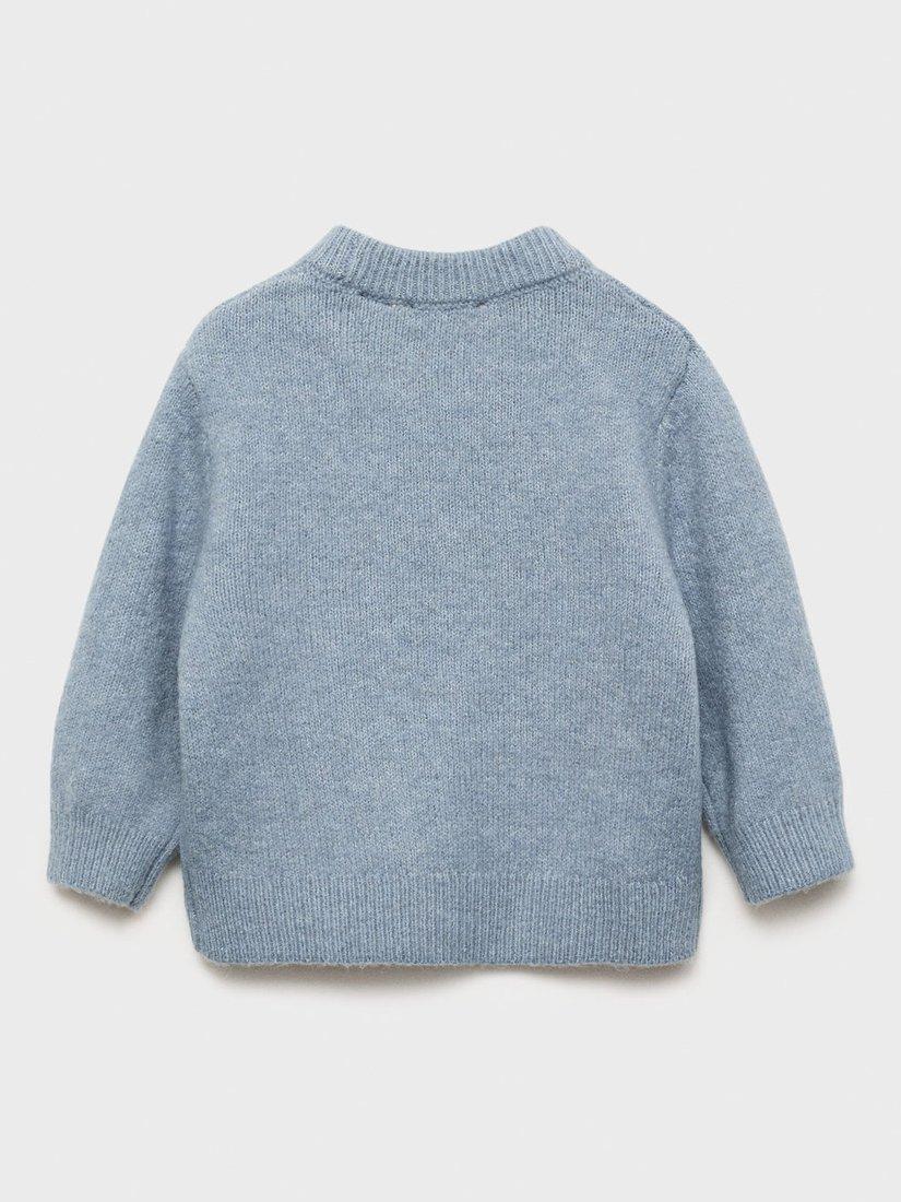 Product image 4 of 7, which shows Mango Kids' Shine Jumper, Light Grey, 9-12 months