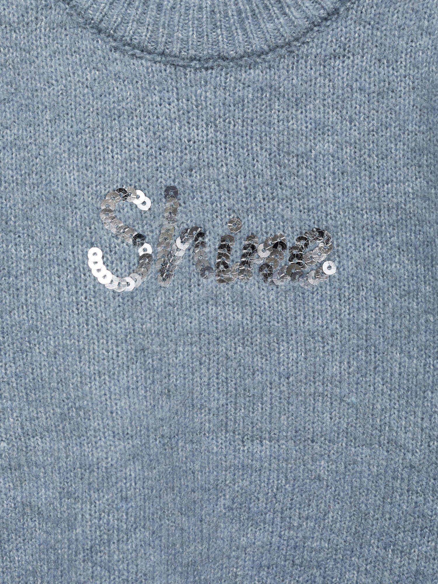 Product image 7 of 7, which shows Mango Kids' Shine Jumper, Light Grey, 9-12 months