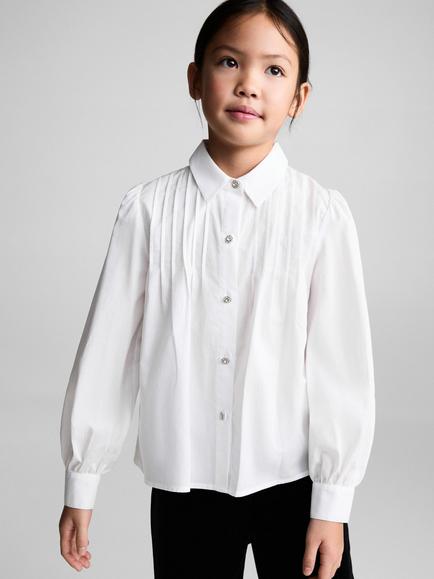Mango Kids' Maira Shirt, White, White