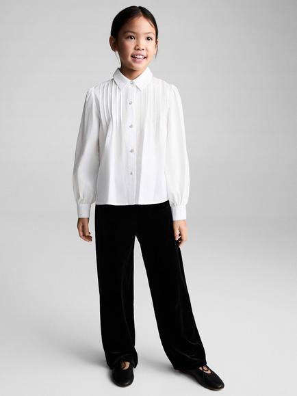 Mango Kids' Maira Shirt, White - view 2, White