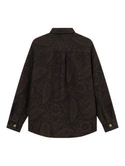 forét Map Jacquard Shirt, Cold Brown - view 2, Cold Brown