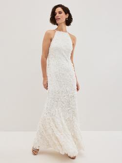 Phase Eight Charlene Ruffle Wedding Dress, Ivory, Ivory