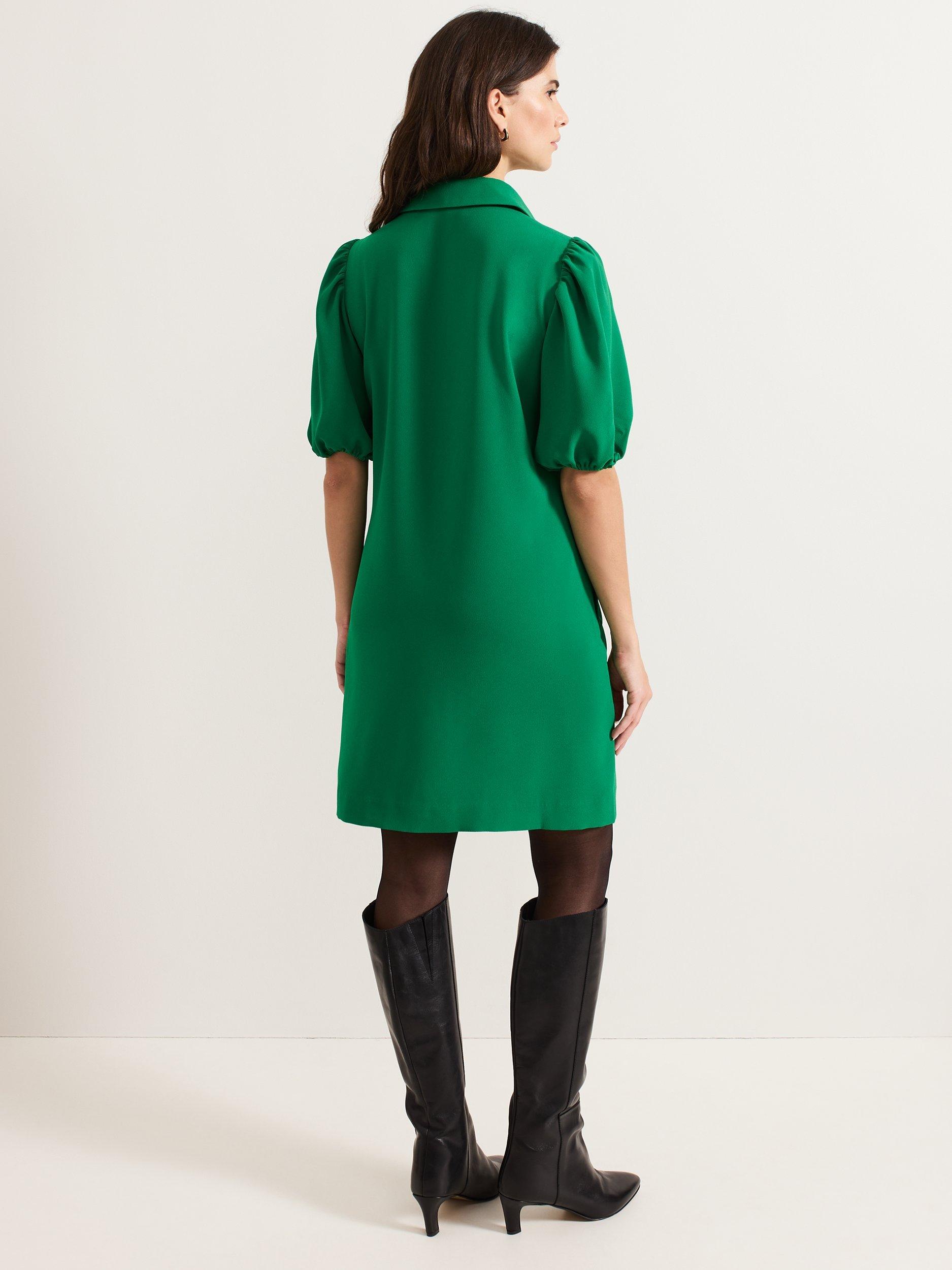 Product image 2 of 7, which shows Phase Eight Candice Shirt Dress, Green, 6