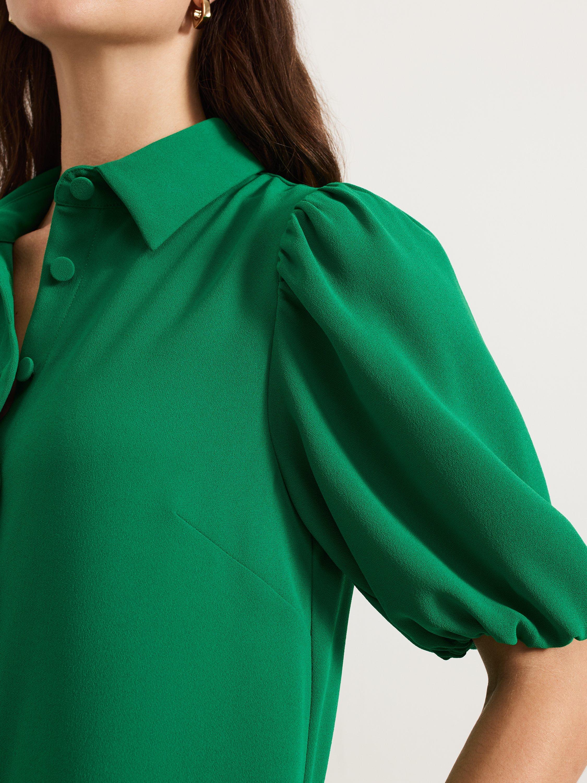 Product image 4 of 7, which shows Phase Eight Candice Shirt Dress, Green, 6