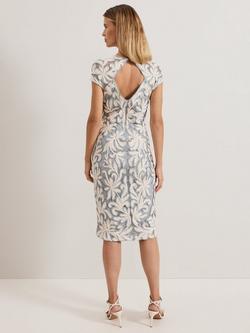 Phase Eight Karima Tapework Midi Dress, Eau De Nil - view 2, Eau De Nil
