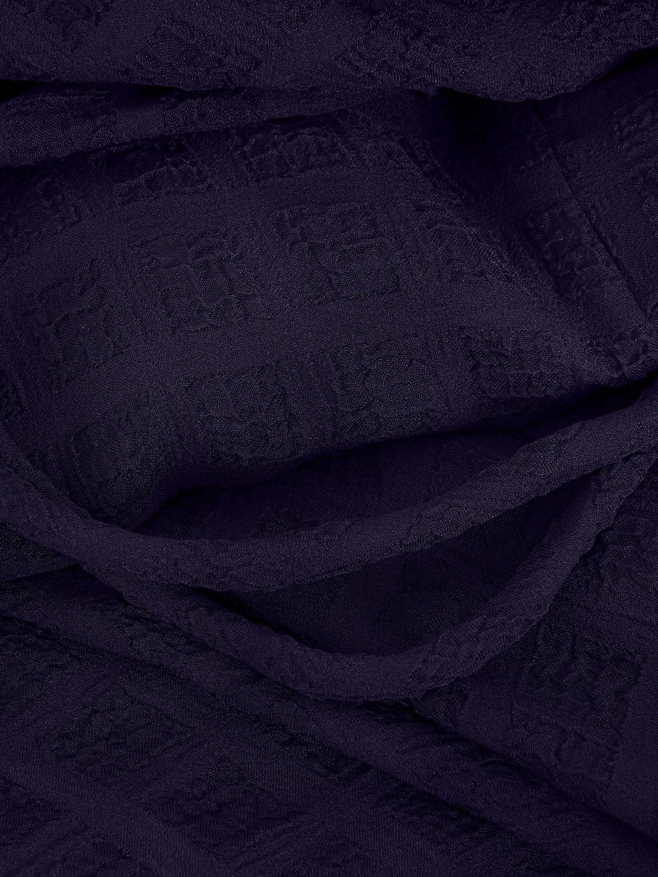 Product image 6 of 7, which shows Phase Eight Petite Gwen Twist Neck Dress, Navy, 8