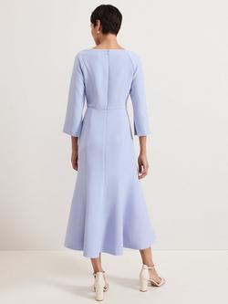 Phase Eight Sienna Tuxedo Dress, Light Blue - view 2, Light Blue
