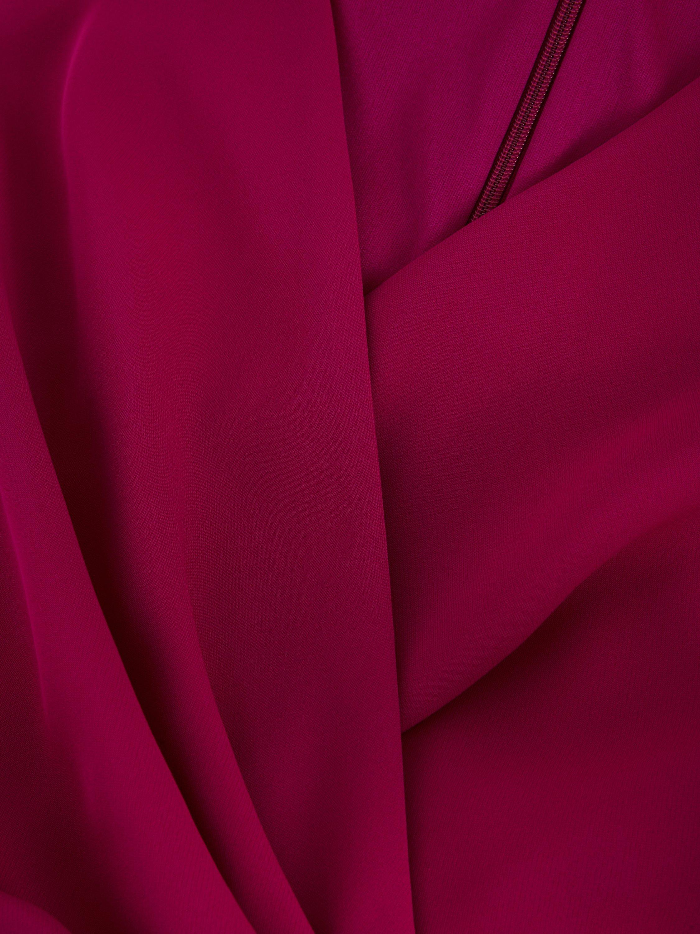 Product image 6 of 7, which shows Phase Eight Julissa Crepe Wide Leg Jumpsuit, Pink, 8