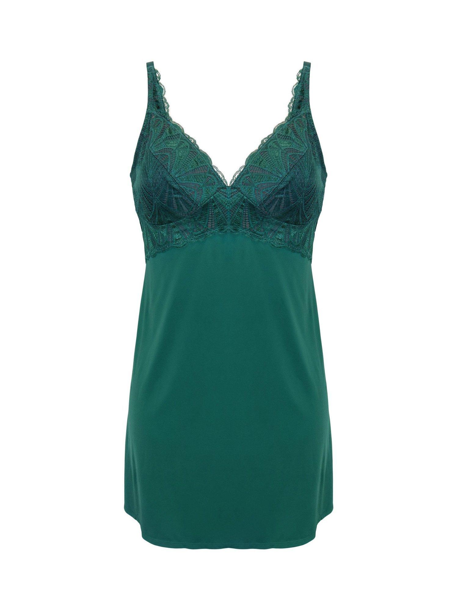 Product image 7 of 8, which shows Pour Moi New Romance High Apex Chemise, Forest/Slate, 8