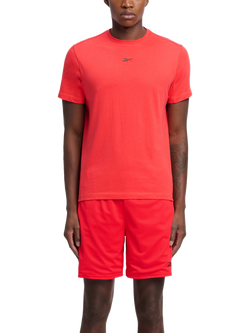 Reebok Men's ID Train Cotton Blend Training T-Shirt, Energy Red, Energy Red