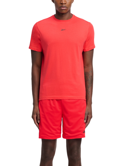 Reebok Men's ID Train Cotton Blend Training T-Shirt, Energy Red, Energy Red